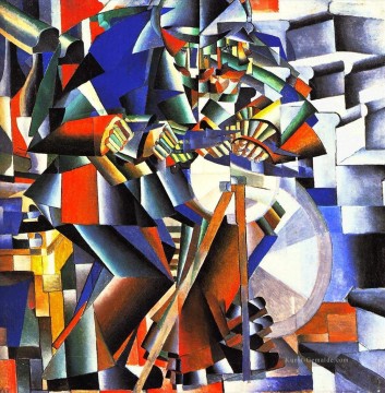  Malewitsch Werke - der Messerschleifer 1912 Kazimir Malewitsch kubismus abstrakt